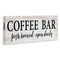Stupell Industries Coffee Bar Open Sign Rustic Grain Pattern Canvas Design By Lettered and Lined